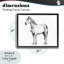 Cheval dans un cadre flottant gris anthracite, design par Leah Noel Art-1239731590-1239731594