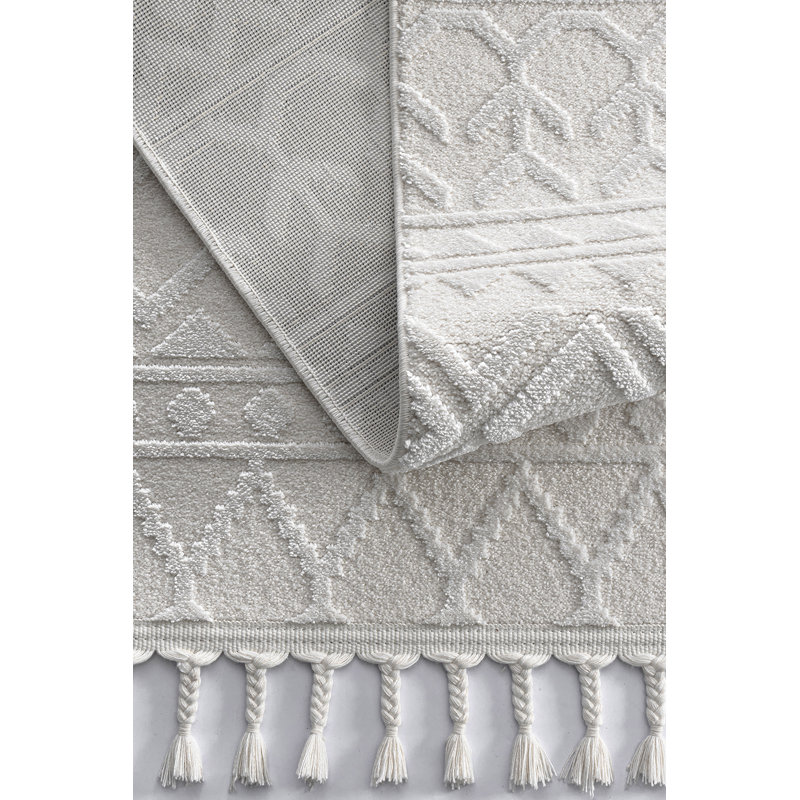Dighton Machine Made Indoor / Outdoor Area Rug, Rectangle 6'6.7" x 8'2.4"