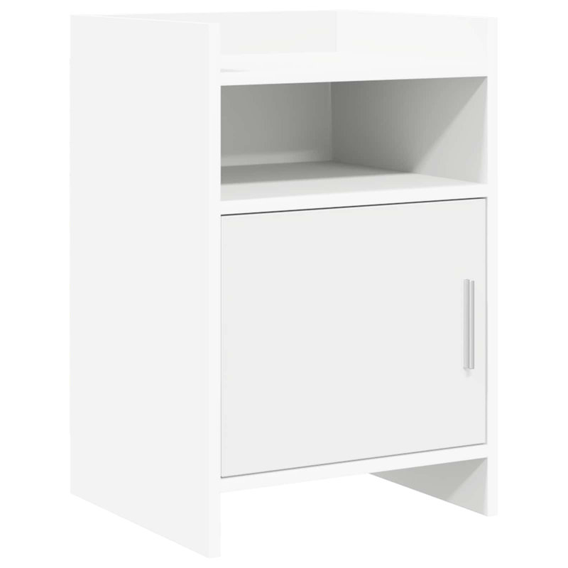 40cm W Composite Bedside Table, White