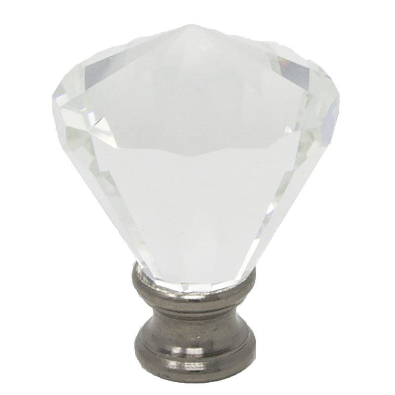 Kreyton Crystal Belle Lamp Finial, Black Nickel