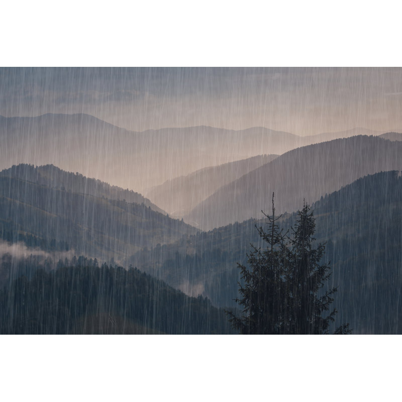 Rainy Mountains View - Wrapped Canvas Print, 30cm H x 46cm W