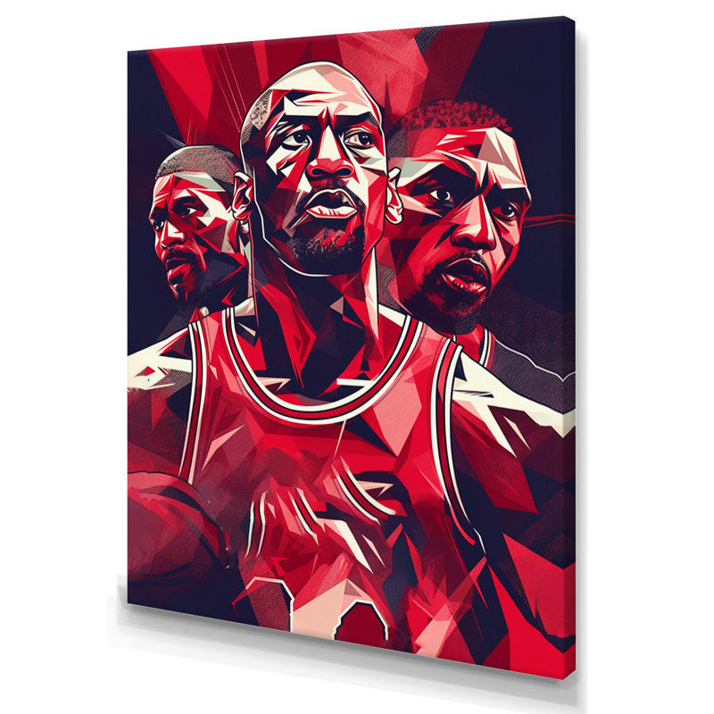 «Basketball Game Face» sur impression sur toile, H 40 po x l 30 po x P 1,5 po