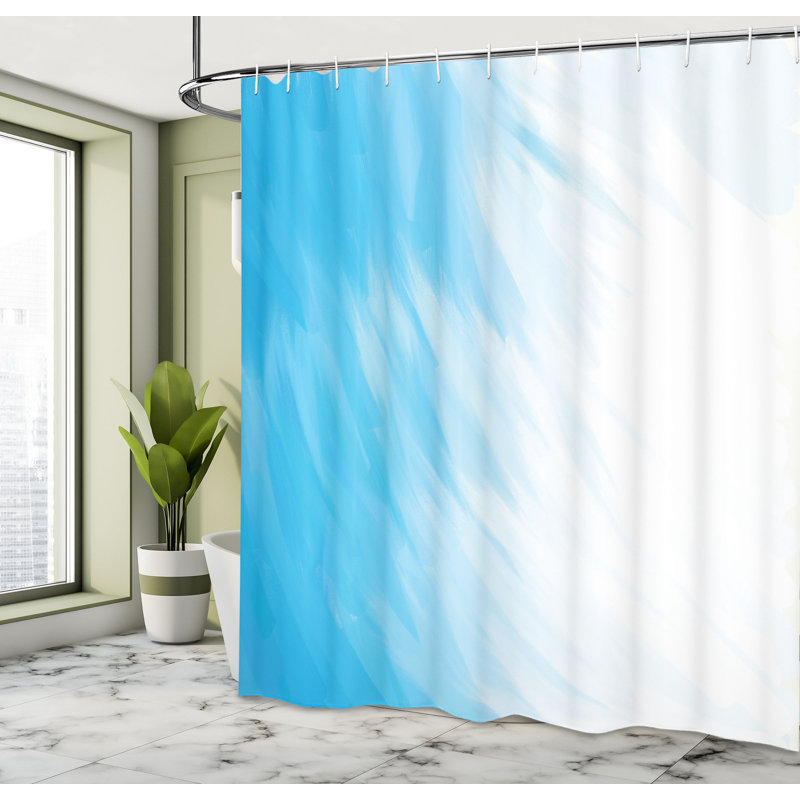Shower Curtain with Hooks Included, 70" H x 69" W