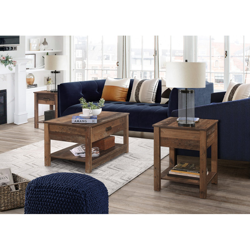 Lanarose 3 - Piece Living Room Table Set, Vintage Oak