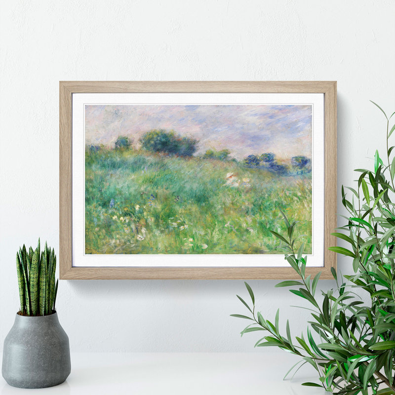 Meadow by Pierre-Auguste Renoir - Framed Print, 48cm H x 65cm W x 2cm D, Oak Framed