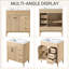 Meuble-lavabo autoportant cannelé traditionnel de 30 po avec pieds en bois d'hévéa, couleur bois naturel