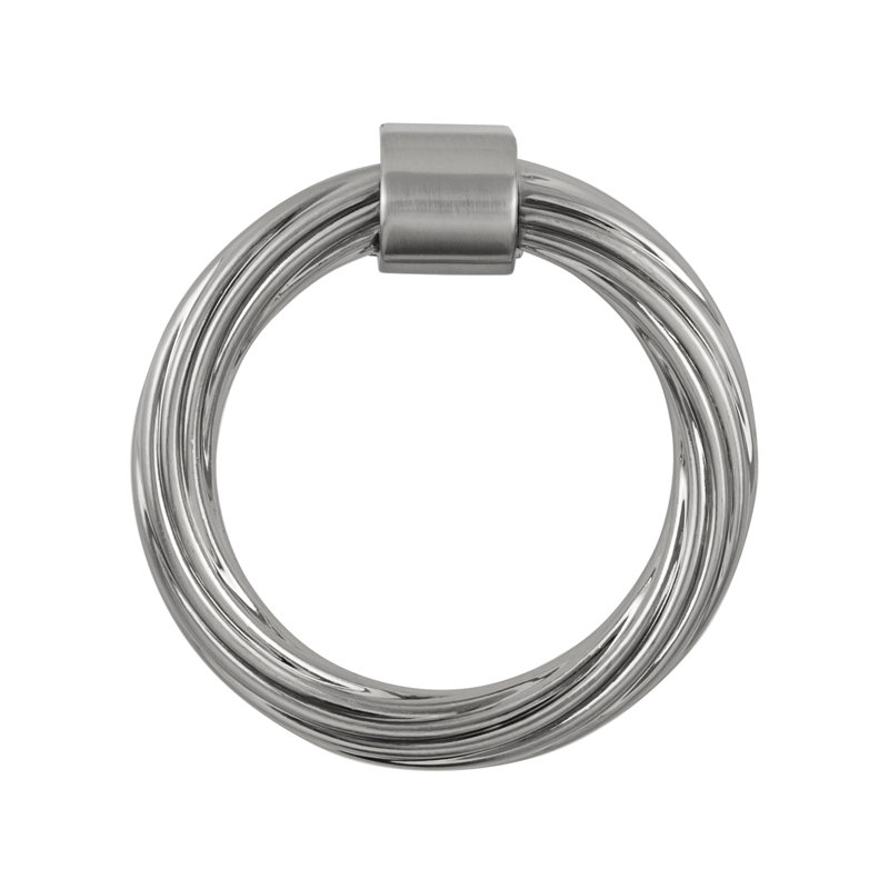 Bijou Sybil Collection Ring Pull 2-7/8 Inch x 2-3/4 Inch, Satin Nickel
