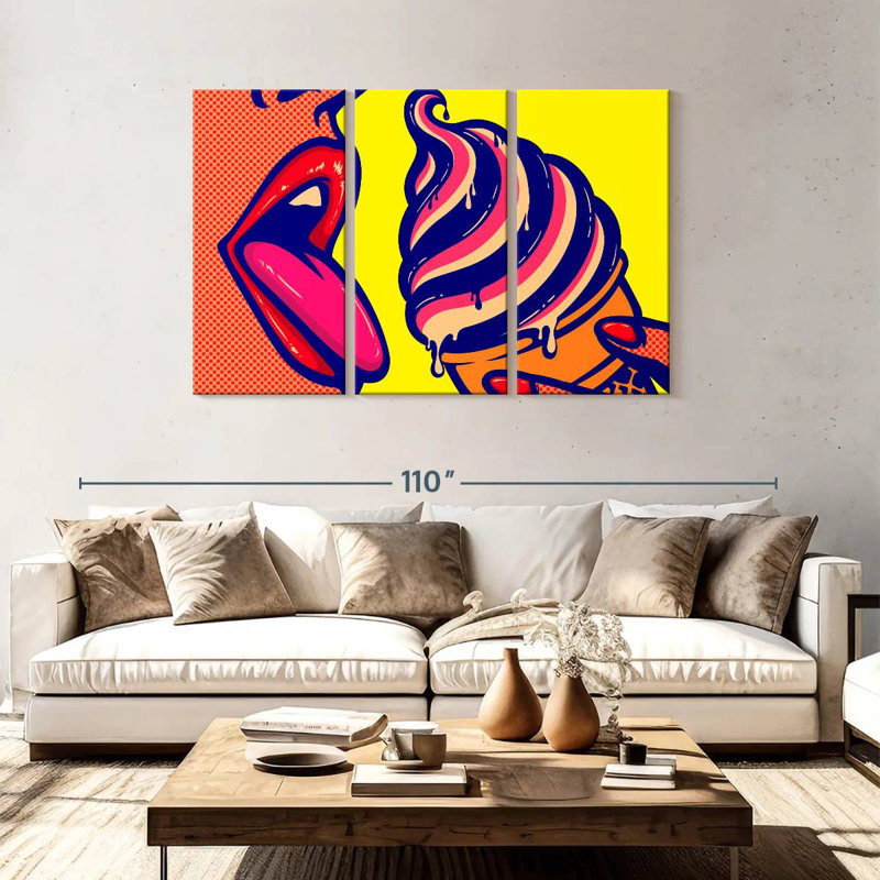 Yarlin Comic Ice Cream, 48" H x 74" W