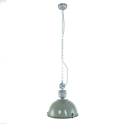 South Gate 1 - Light Matt Aluminium Bowl Pendant