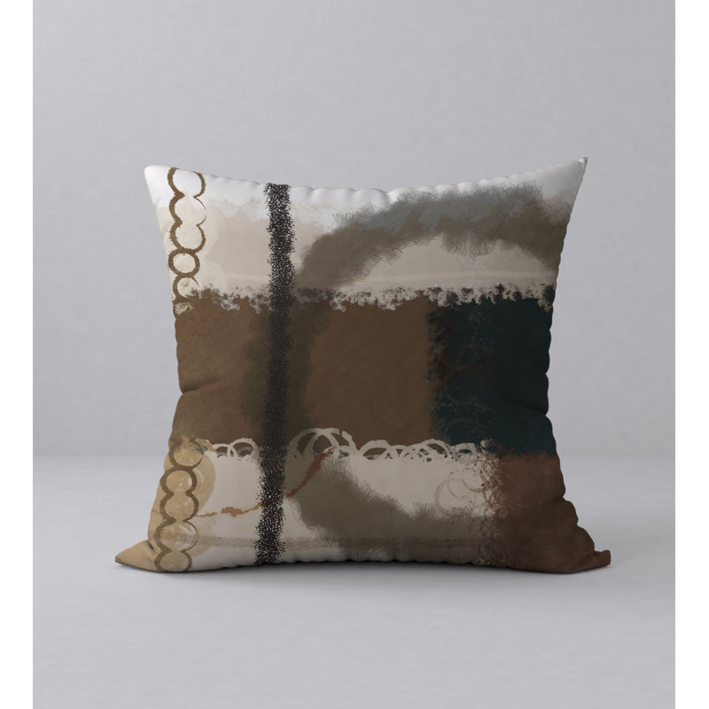 Abstract Reversible Throw Pillow, 18" x 18"