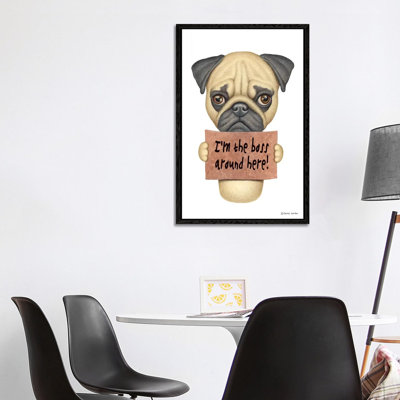 Pug I'm The Boss by Danny Gordon - Gallery-Wrapped Canvas Giclée on Canvas