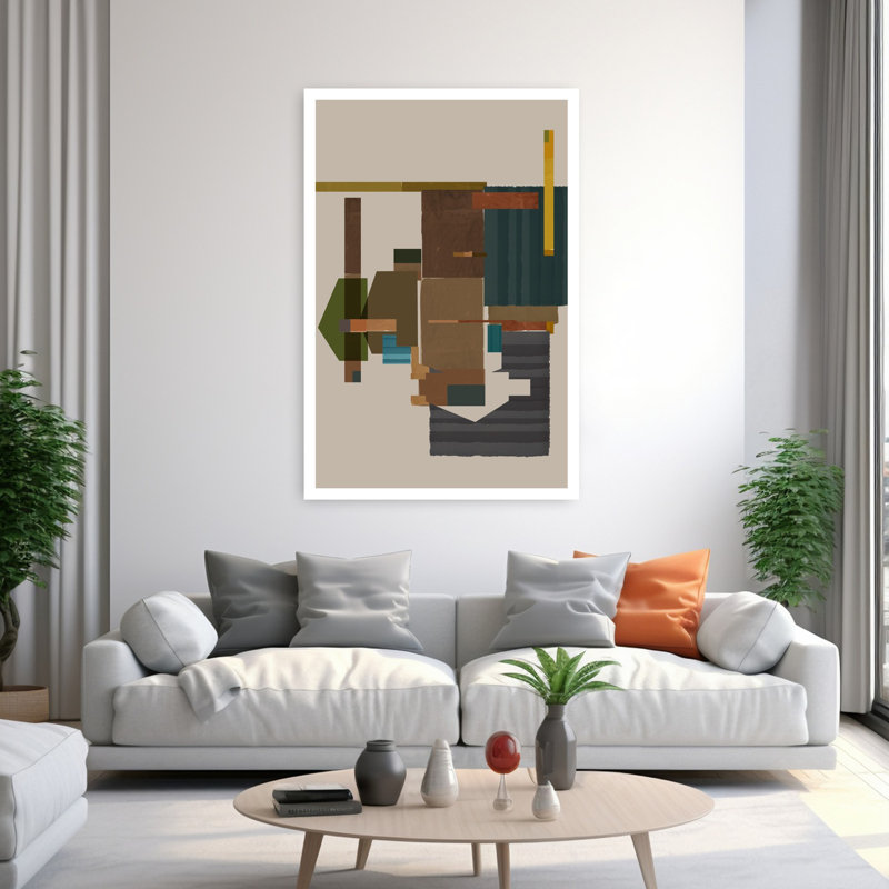 Art mural contemporain abstrait Earthound, H 60 po x l 40 po