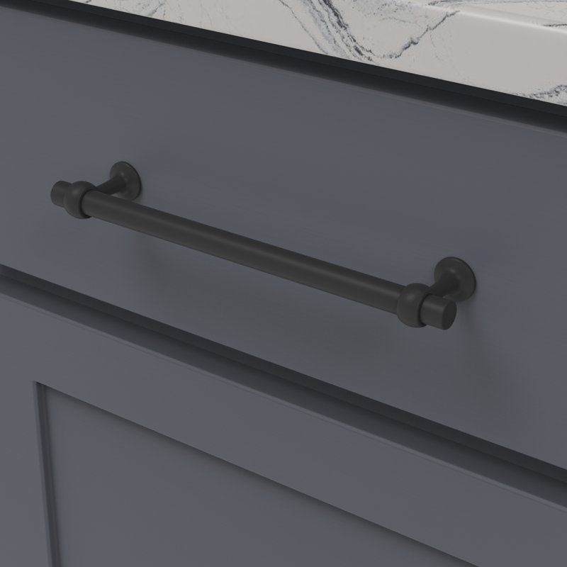 Ostia Collection Pull, 7 14/25", Matte Black