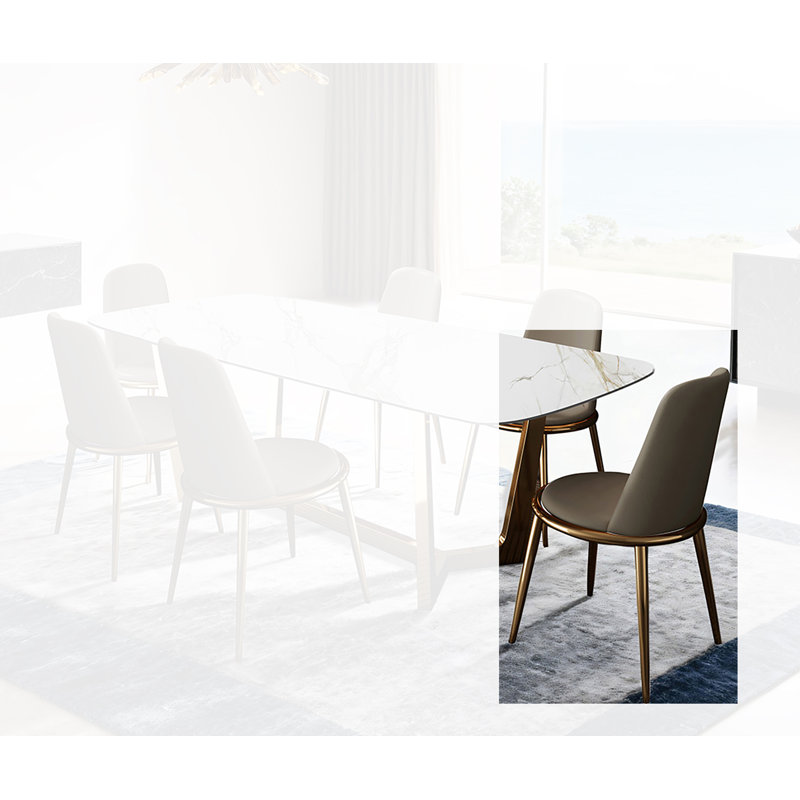 Ensemble de 2 chaises d'appoint Triphet, Doré