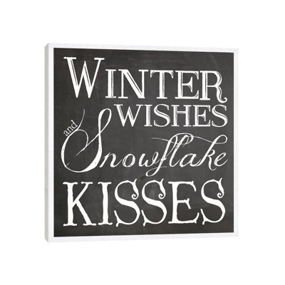 Christmas Chalk V 1 Piece Floater Frame Wall Art on Canvas