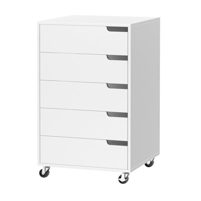 15.7"W 5-Drawer Mobile File Cabinet