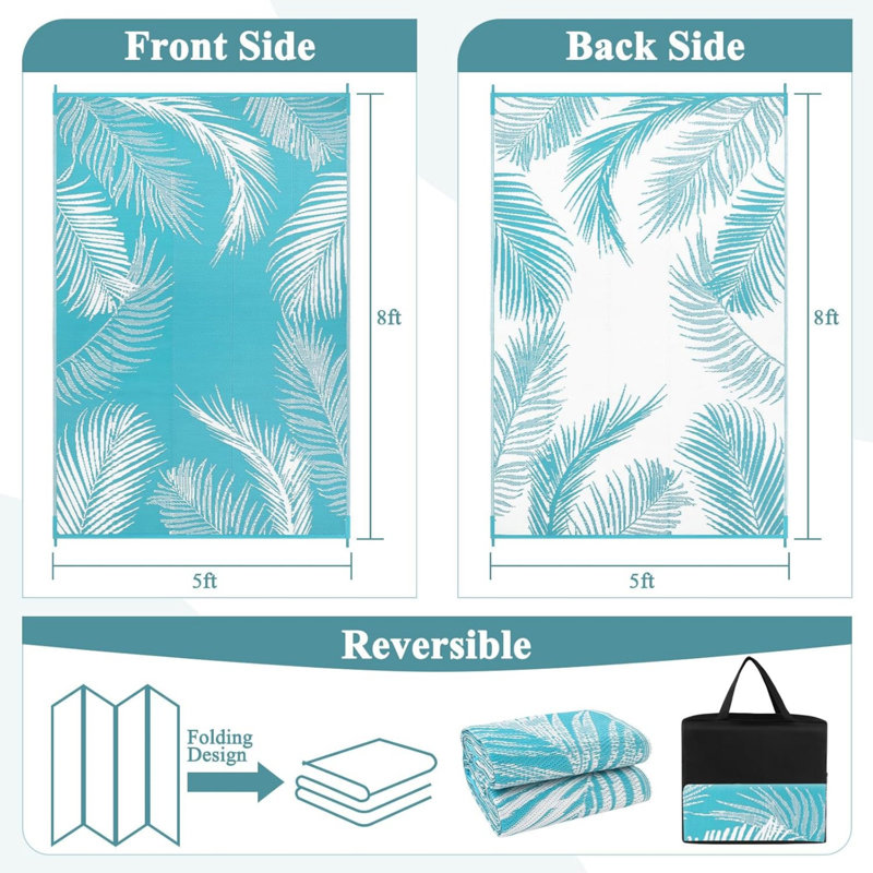 Outdoor Rug, Rectangle 5' x 8'
