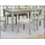 Table de salle à manger rectangulaire gris moderne, durable et peu encombrante pour les maisons contemporaines