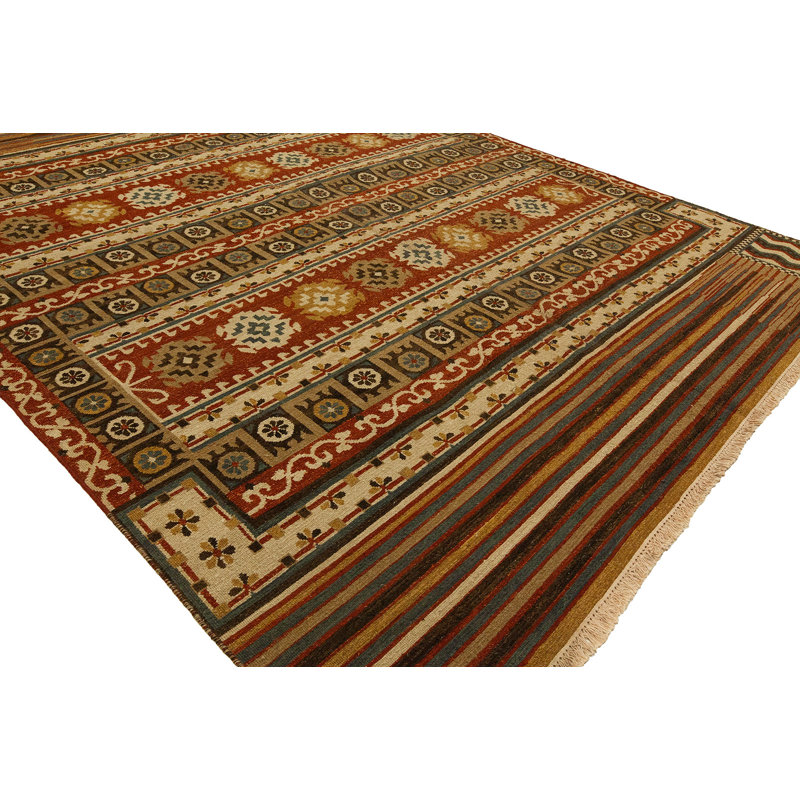 Ericka Wool Southwestern Indoor Rug, Rectangle 6' x 9'