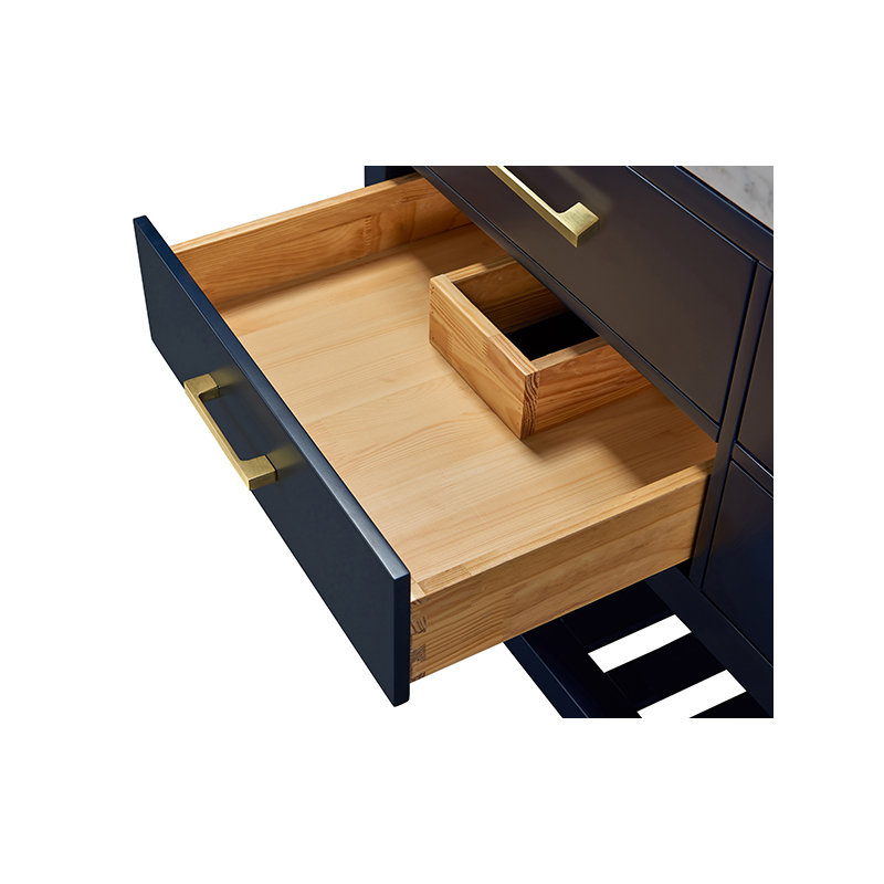 Elizabeth 72'' W Double Vanity, Heritage Blue | Brushed Gold