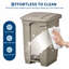 Ensemble de 3 poubelles d'extérieur de 87 L - poubelles durables de 23 gallons avec couvercle et pédale pour la maison, le patio et l'utilisation commerciale