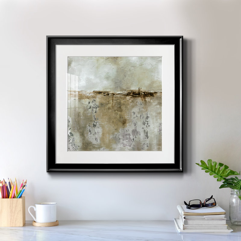 «Misty Dawn» par J Paul, reproduction d'art sur papier encadrée, H 17,5 po x l 17,5 po x P 1,5 po, Papier encadré noir