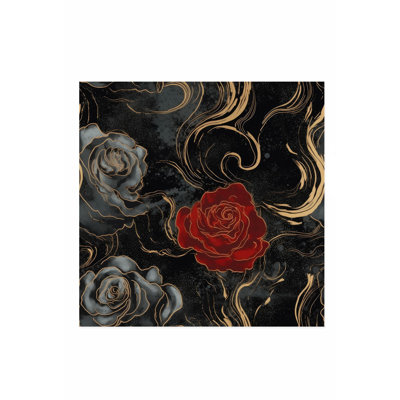 «Floral Luxe Rose Symphony III», reproduction d'art moderne sans cadre