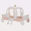 Lit de voiture avec couronne Princess, lit plateforme en bois avec escalier-985767942