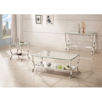 Waverly Place 2 - Piece Glass Top Living Room Table Set