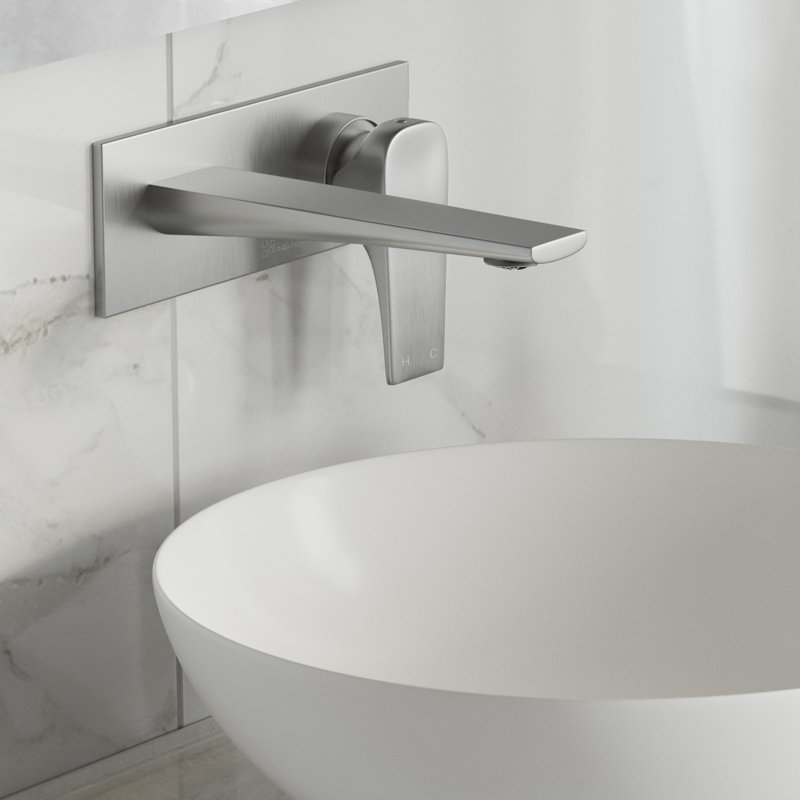 Monaco Single-Handle, Wall-Mount, Bathroom Faucet, Brushed Nickel