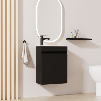 Single Bathroom Vanity with Resin Basin