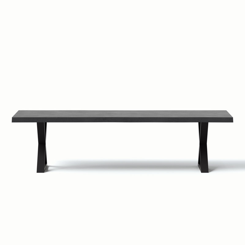 Brooks X Base Dining Table, Ebonized, Black, 29.75"H x 116"L x 40"W