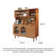 Armoire de rangement scandinave en bois massif