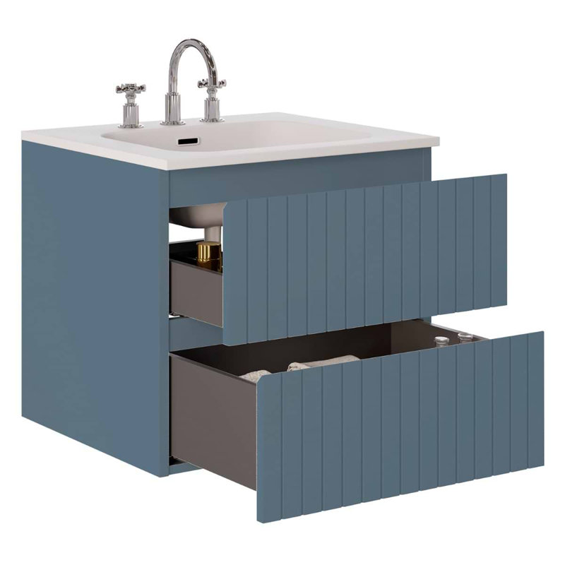 Prima Single Vanity, Denim Blue, 24"