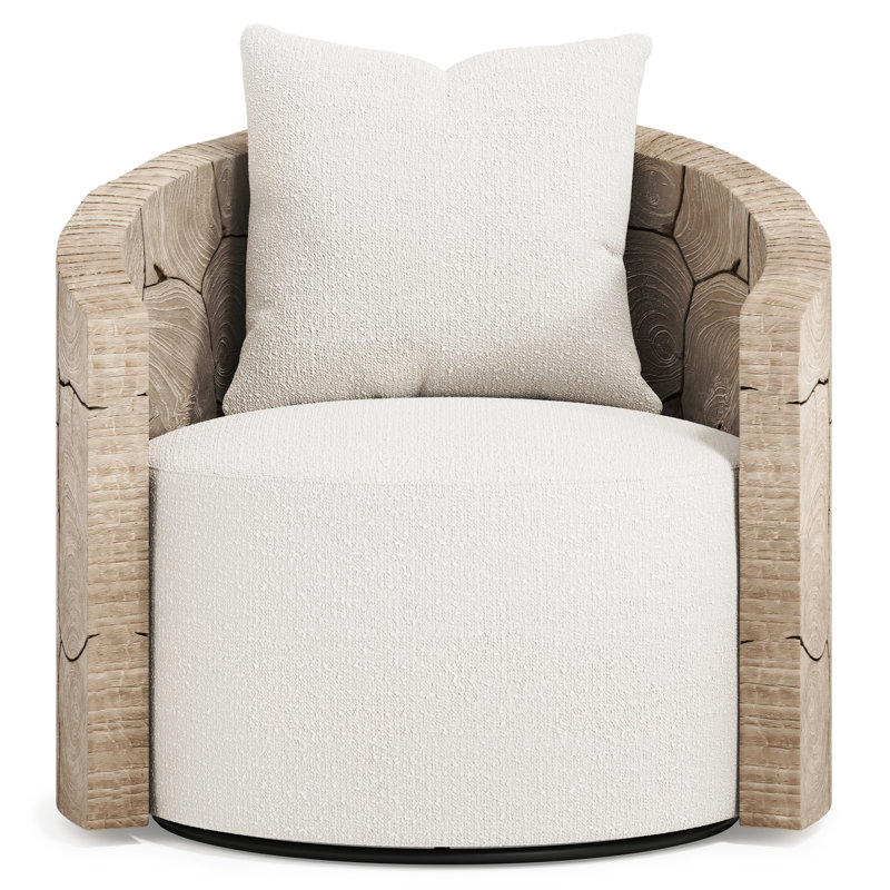 Fauteuil pivotant extérieur Calypso - Sur mesure, Gray Chenille 6028-021