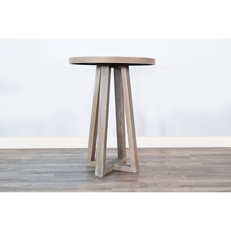  Mia Round Pub Height Bar Table, Wheat, 42" H x 32" L x 32" W