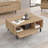 Modern Walnut Coffee Table with Metal Legs, 35.4 x 14.8 x 23.4 inches | 100% Melamine Coated Particle Board, Thickness: 0.7 inches | Stylish Industrial Design, Perfect for Living Room & Contemporary Spaces-1702470096