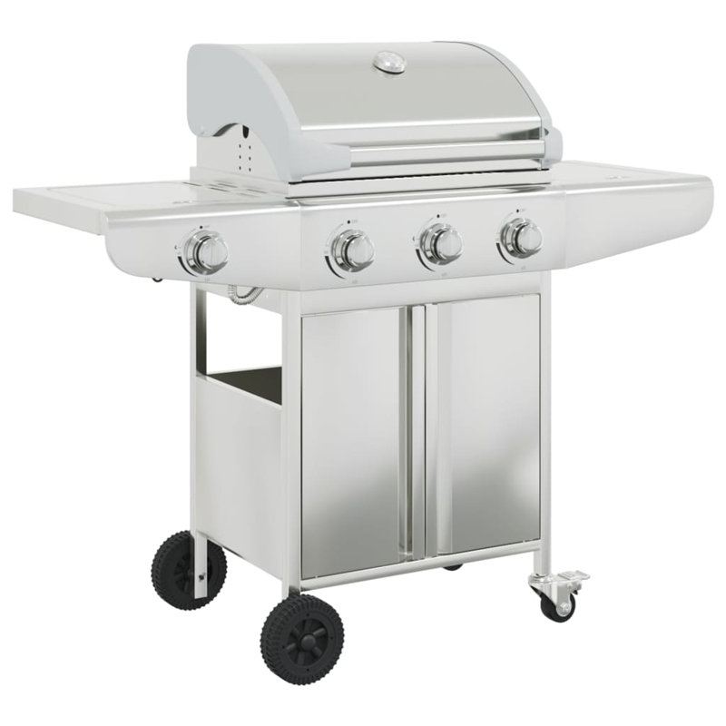 Chantrel Gas BBQ Grill with 4 Burners Silver Stainless Steel