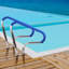 Swimming Pool Stair Handrail 39" x 32" Stainless Steel Rustproof Pool Ladder Rail with Ergonomic Grip for Inground Pool Safety