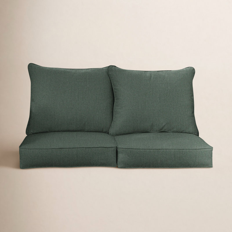 Coussin de siège / dossier Davana Sunbrella® intérieur / extérieur, Cast Ivy Sunbrella® Plainweave, L 25 po x P 25 po