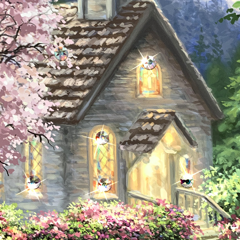 Spring Chapel Print with Dazzling Crystals