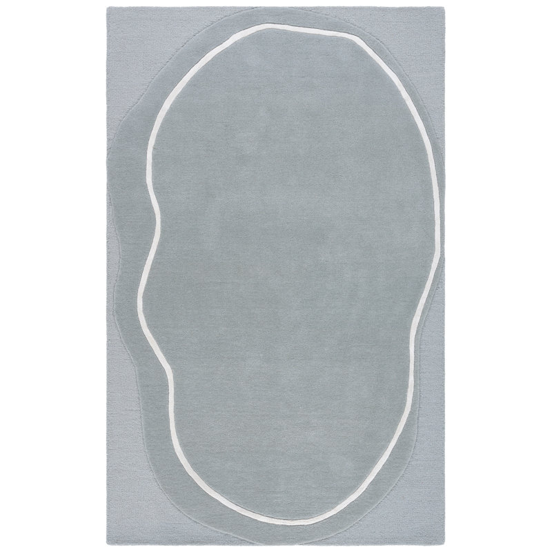 Fifth Avenue Hand Tufted Wool; Viscose; Cotton Abstract Indoor Rug, Rectangle 5' x 8'