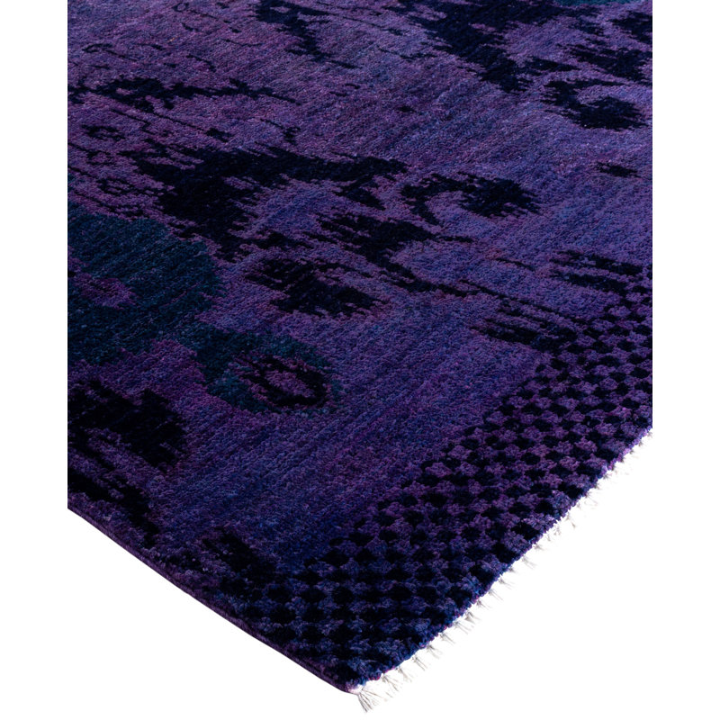 Overdyed One-of-a-Kind 4' 5" X 7' 5" Hand Knotted Area Rug