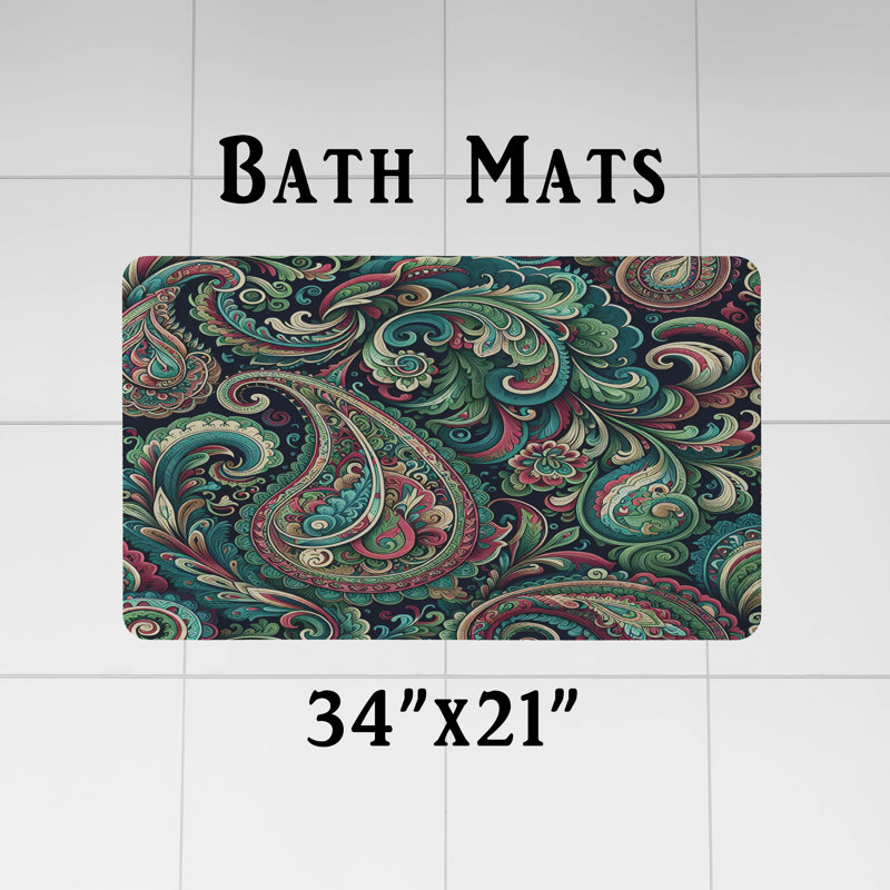 Rideau de douche avec tapis de bain, H 83 po x l 70 po