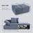 Acklen 70.8" Linen Armless Sofa Bed-1507083300