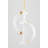 Maddie 4 - Light Gold Leaf/White Single Pendant