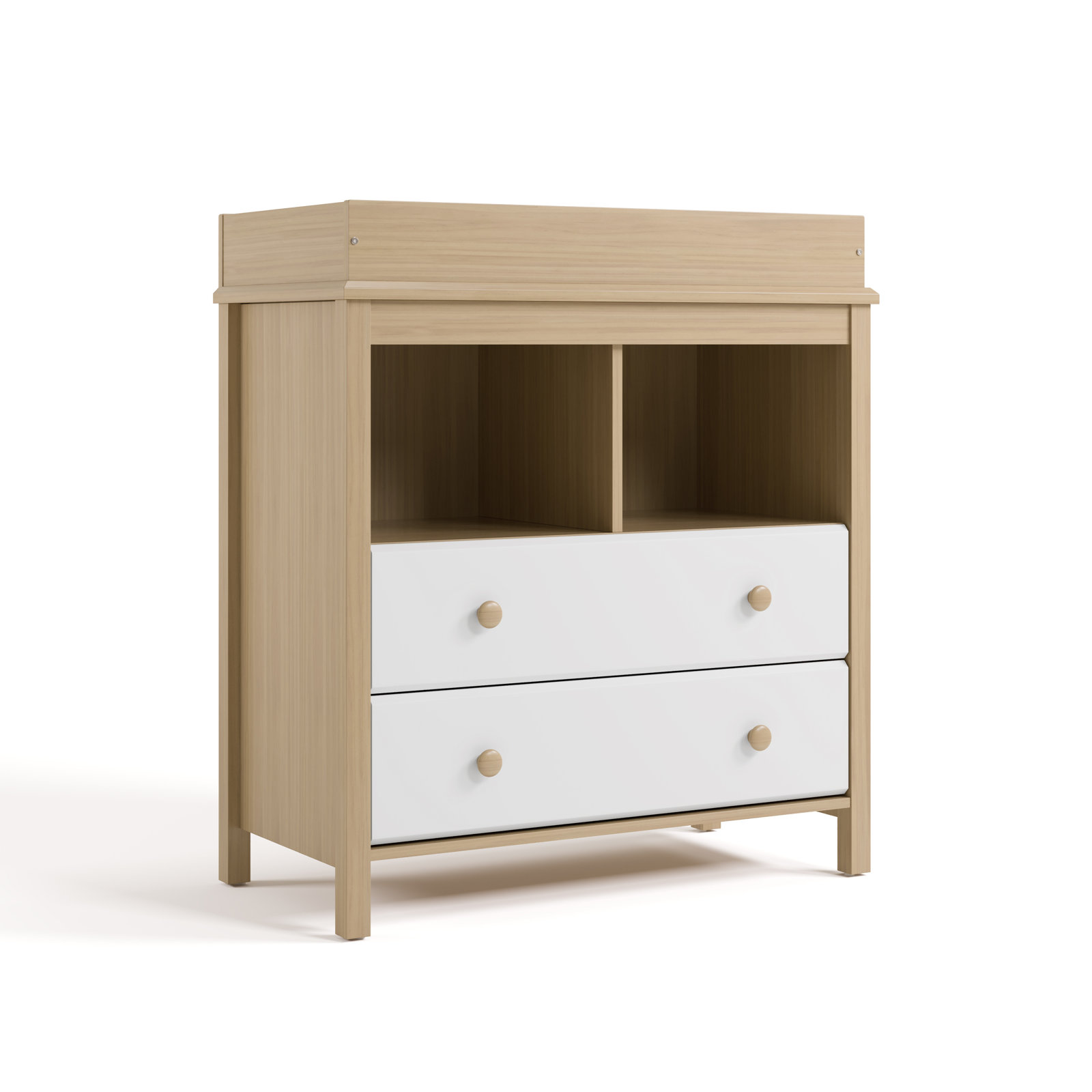 Alpine Changing Table Dresser, Driftwood/White