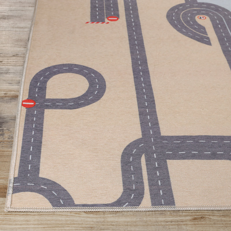 Tapis intérieur de salle de jeux Callimont Country Road, Rectangle 8 pi x 10 pi