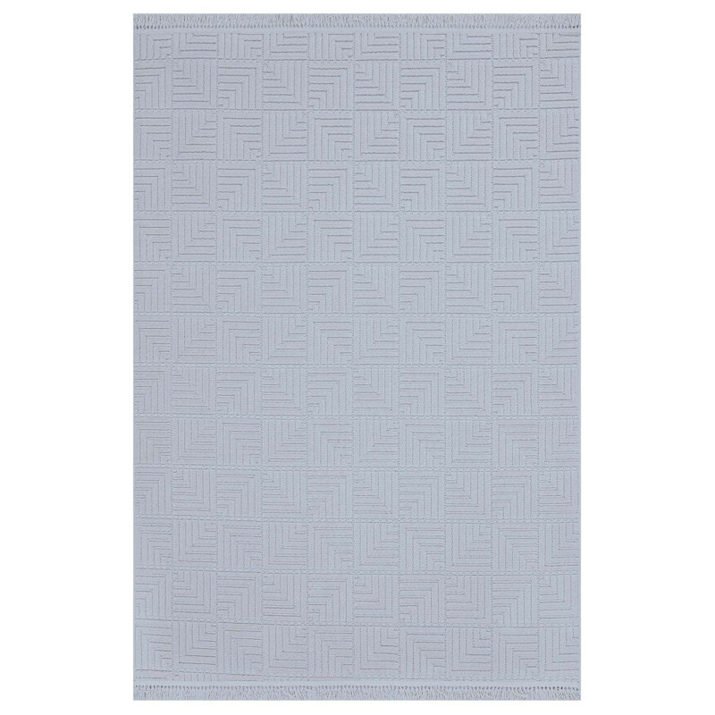 Tapis décoratif gris antidérapant Gateshead, Rectangle 5 pi 11 po x 8 pi 3 po