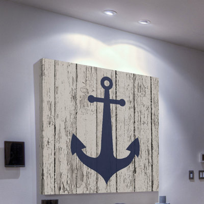 « blue anchor » par diana alcala, reproduction d’art sur toile tendue